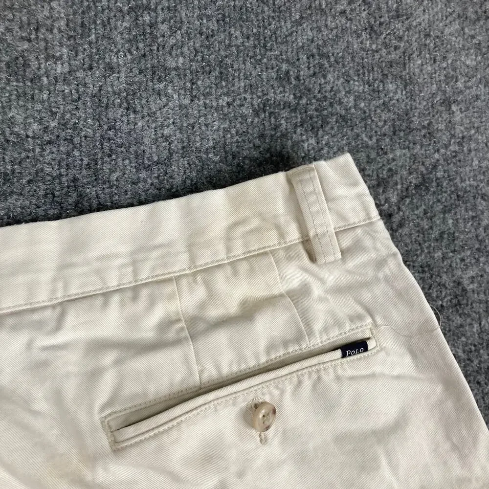 Polo Ralph Lauren Shorts Mens 35 White Chino Casual Classic Fit Preppy‎